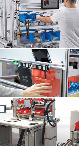 Assistance systems provide the employee with support and prevent defects during assembly. Productivity and quality are improved significantly